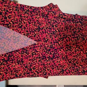 Red and Black Midi SwingDress for Cocktail Or Office